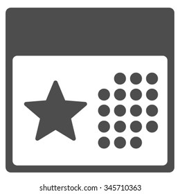 Holiday Syllabus vector icon. Style is flat symbol, gray color, rounded angles, white background.