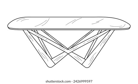 Esbozo de la tabla de vacaciones, vector aislado