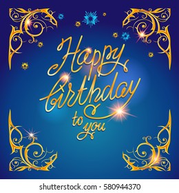 Holiday template for design banner,ticket, leaflet, card, poster and so on. Happy birthday background