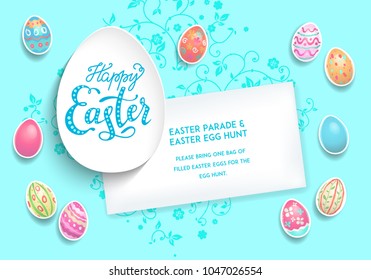 Holiday Template poster eggs