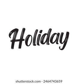 holiday text on white background.