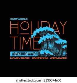 holiday time adventur wave simple vintage