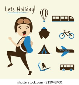 holiday time. vector illustration.  