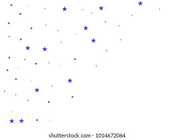 Holiday tiny starry background. Blue stars. Confetti celebration, Falling blue abstract decoration for party, birthday celebrate, anniversary or event, festive. Festival decor. Vector illustration.