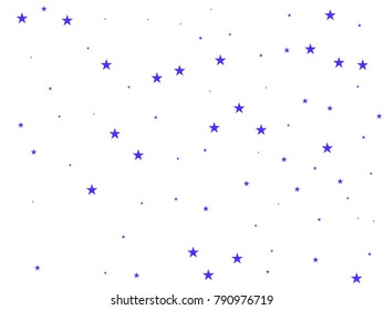 Holiday tiny starry background. Blue stars. Confetti celebration, Falling blue abstract decoration for party, birthday celebrate, anniversary or event, festive. Festival decor. Vector illustration.