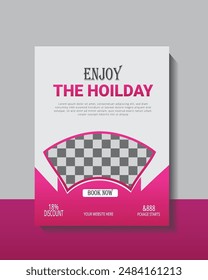  Holiday and tour advertisement Flyer design Template.Enjoy The  Holiday Flyer Design  template.