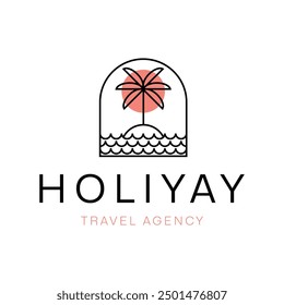 holiday travel agency minimalist logo design