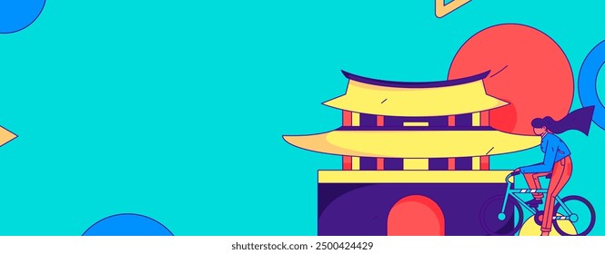 Holiday travel travel characters internet background vector hand drawn illustration
