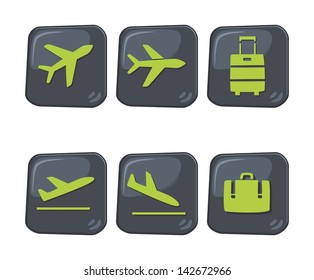 holiday and travel icon airport