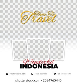 Holiday Travel in Indonesia Social Media Post Design Template