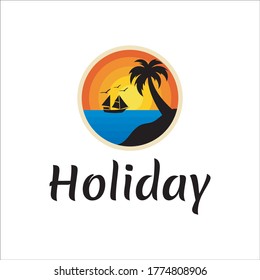 Holiday, Travel Logo Design Template