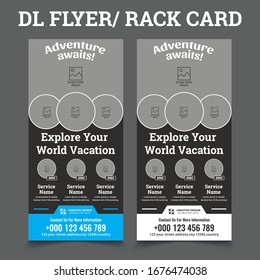 Holiday Travel Rack Card DL Flyer/ New Rack Card Design Rack Card Design