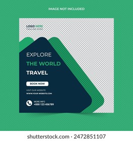 Holiday travel social media post design