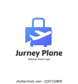 holiday travel suitcase with airplane logo 