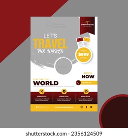 Holiday travel and tour vacation Flyer Template