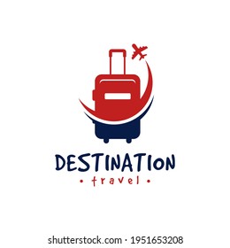 Holiday Travel Transport Suitcase Logo Design