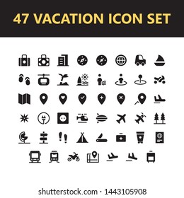 Holiday travel vacation tour icon set vector isolated