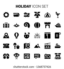 Holiday traveler icon set