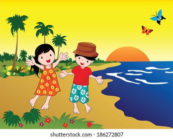 Holiday in Tropical Beach 