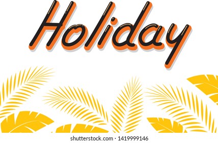 holiday typography comics style, vector