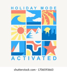 Holiday typography, tee shirt graphics, vectors