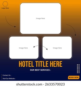 Holiday vacation social media post. Abstract graphic vector background.