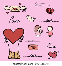 holiday valentine's day on pink background