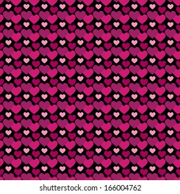 Holiday Valentines day seamless pattern with hearts - vector 