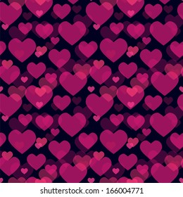 Holiday Valentines day seamless pattern with hearts - vector 
