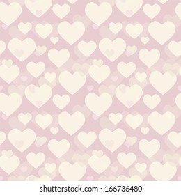 Holiday Valentines day seamless pattern with hearts - vector 