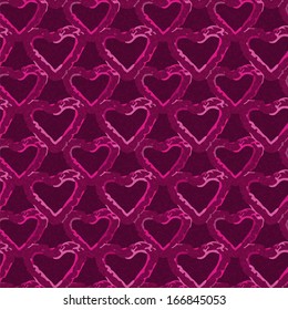 Holiday Valentines day seamless pattern with hearts - vector 