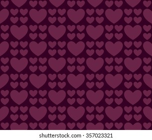 Holiday Valentines day seamless pattern with hearts - vector