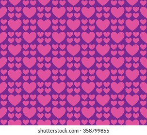 Holiday Valentine's Day seamless pattern with hearts - vector.