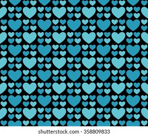 Holiday Valentines day. Vector background. Illustration of abstract texture with hearts. Seamless pattern design for banner, poster, card, postcard, cover, business card.