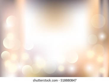 Holiday vector background with colorful bokeh and defocused lights