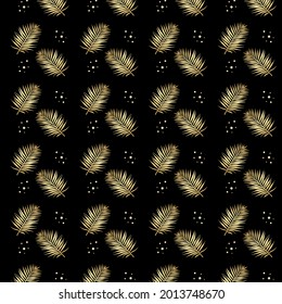 Holiday vector black and gold exotic pattern for wedding card, luxury menu template, summer holiday poster, sale banner. Tropical cover luxury design set with golden leaf print on background. 