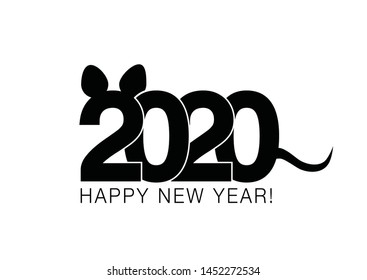 Holiday vector card. 2020 year celebration. 