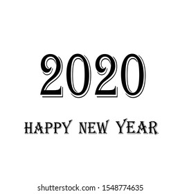 Holiday vector card. 2020 year celebration