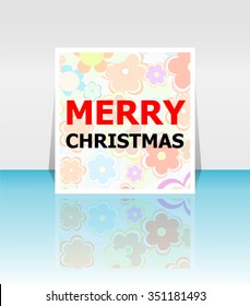 Holiday Vector Card, Merry Christmas, Happy New Year