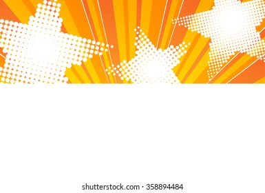 Holiday vector halftone background with stars. Free place for your text. Invitation, greeting cards, gift, posters and banners. EPS-10