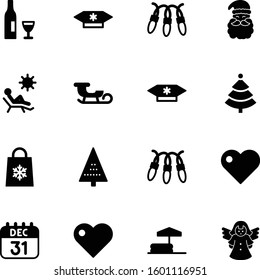 holiday vector icon set such as: wine, celebrate, calendar, leisure, people, page, sun, day, guardian, inflatable, reminder, peace, man, drink, 31, card, glass, religion, beard, face, wineglass
