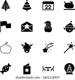 Holiday Vector Icon Set Such As: Snowglobe, Seasonal, Chicken, Ice, Light, Icons, Sugar, Calendar, Beard, Claus, Shape, Ripe, Banner, Letter, Pennant, Collection, Agriculture, Play, Travel, Natural