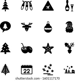 holiday vector icon set such as: beach, champagne, message, flight, plant, starfish, date, tag, hat, green, vacation, communication, light, straw, exotic, event, airliner, lights, text, plane, shop