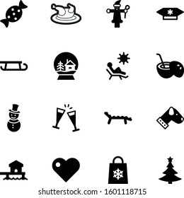 Holiday Vector Icon Set Such As: Gray, Man, Dinner, Wine, Cooked, Pictogram, Turkey, Romantic, Valentine, Sled, Dish, Beverage, Lounge, Shop Bag Snowflake, Sleigh, Leg, Island, Card, Puppy, Ride