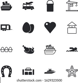 holiday vector icon set such as: online, ticket, booking, horseshoe, taxi, hot, heat, isometric, meat, park, girl, fried, fire, peal, animal, pot, romantic, lady, human, deco, gold, carry, interface