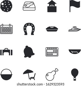 holiday vector icon set such as: piece, cake, handle, horseshoes, pastry, fried, isometric, space, fall, game, pole, horizontal, pumpkin, aqua, fitness, adventure, briefcase, fruit, quality, liner