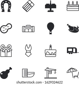 holiday vector icon set such as: natural, lake, house, talisman, lunch, interior, collection, high, drink, vehicle, good, tanning, sunbathing, lucky, land, cloud, bra, handbag, paper, camp, steel