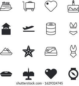 holiday vector icon set such as: lagoon, slice, gardening, decorative, drawing, mollusk, piece, canned, minimal, allowance, entertainment, animal, map, clinic, packaging, soup, sun, hot, pool