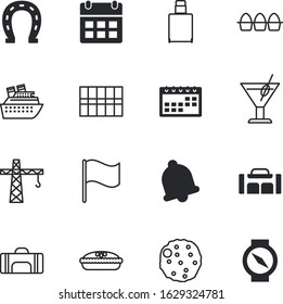 holiday vector icon set such as: old, straw, hot, valentine, ocean, good, refreshment, blue, wine, beef, alcohol, cutlets, site, liner, mint, grilled, tourist, airplane, boat, tray, rose, card, glass