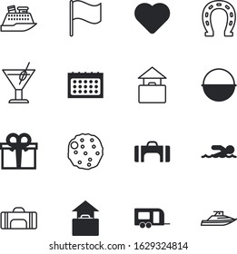 holiday vector icon set such as: beef, hot, birthday, kitchen, clinic, meatballs, spiral, martini, trailer, week, roast, dinner, cauldron, gifts, nuggets, human, San Francisco, car, xmas, new